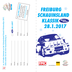 Info-Flyer Schauinsland Klassik Winterrallye 2017