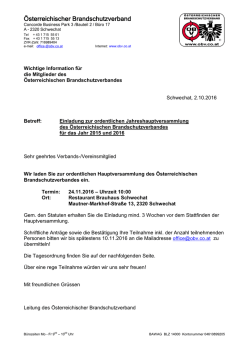Info zur Jahreshauptversammlung f&uuml;r 2015 und 2016 am 24.11.2016