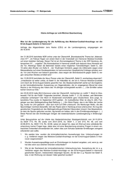 Drucksachen allgemein - Nieders&auml;chsischer Landtag