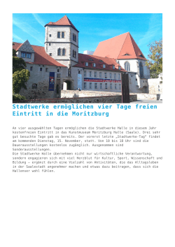 Moritzburg ermöglicht vier Tage freien Eintritt in die