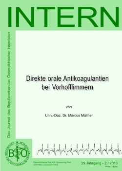 Direkte orale Antikoagulantien bei Vorhofflimmern