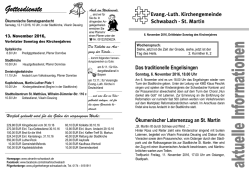 Gottesdienste - Kirchengemeinde Schwabach