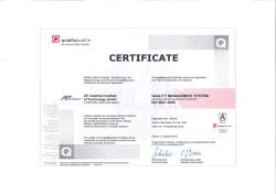 Zertifikat ISO9001:2008 (e) - AIT Austrian Institute of Technology