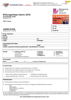 Aussteller-Anmeldung 2016