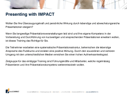 Presenting with IMPACT