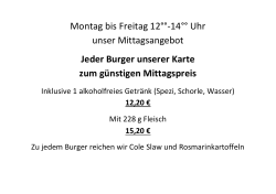 Mittagsangebot - CA-BA-LU
