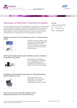 Spektroskopie und Spektrometrie: Produkt-News und