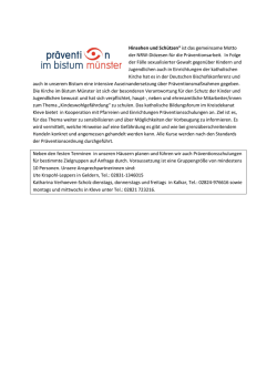 Hinsehen und Sch&uuml;tzen&ldquo; ist das gemeinsame Motto der - fbs