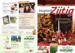 Huplant-Ziitig. - Huplant Pflanzenkulturen AG
