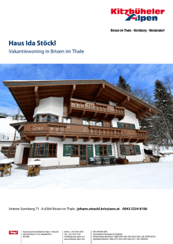 Haus Ida St&ouml;ckl in Brixen im Thale