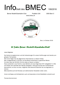 Infoblatt Nr. 108 - Berner Modell-Eisenbahn