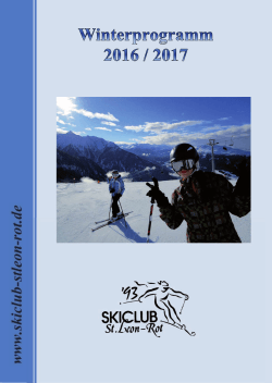 2016 / 2017 - Ski-Club St. Leon