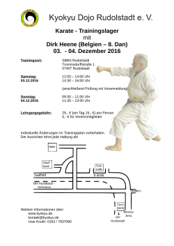 03. - 04. Dezember 2016 - Shotokan Karate in Dresden