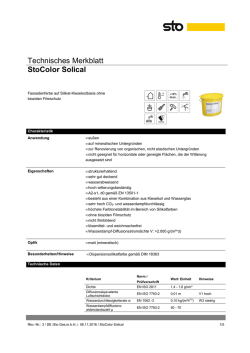 Technisches Merkblatt StoColor Solical