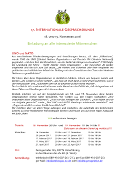 17. Internationale Gesprächsrunde – Einladung