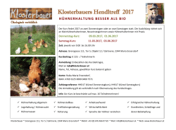 Klosterbauers Hendltreff 2017