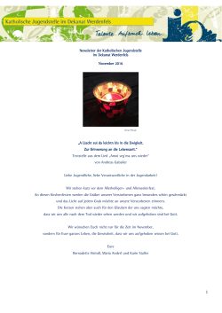 Newsletter November 2016 - Katholische Jugendstelle Garmisch