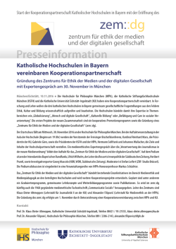 Katholische Hochschulen in Bayern vereinbaren
