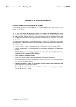 Drucksachen allgemein - Nieders&auml;chsischer Landtag