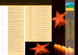 Highlights im Advent 2016