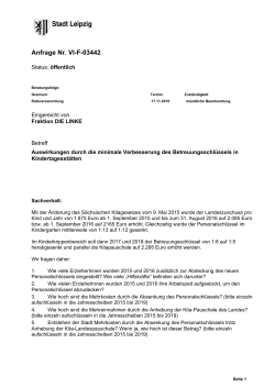 Anfrage Nr. VI-F-03442 - DIE LINKE. Fraktion im Stadtrat zu Leipzig