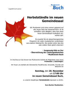 Herbstständle - Gemeinde Buch