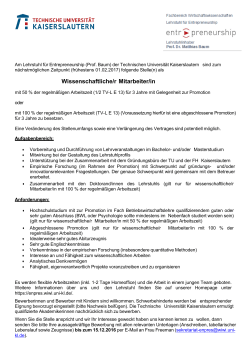 Briefbogen Prof. Dr. Lingnau - Technische Universität Kaiserslautern