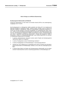Drucksachen allgemein - Nieders&auml;chsischer Landtag