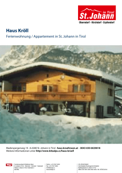 Haus Kröll in St. Johann in Tirol