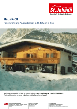 Haus Kr&ouml;ll in St. Johann in Tirol