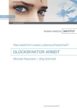 Gl&uuml;cksfaktor Arbeit | Roman Herzog Institut