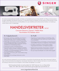 HANDELSVERTRETER (m/w)