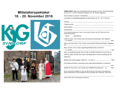 Mittelalterspektakel 18. - 20. November 2016
