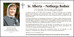 Sr. Alberta – Notburga Bodner