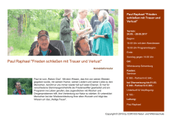 Paul Raphael "Frieden schlie&szlig;en mit Trauer und