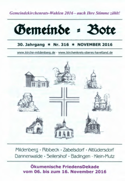 November 2016 - Kirchengemeinde Mildenberg