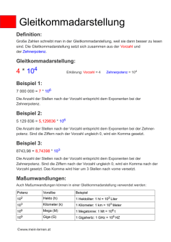 Gleitkommadarstellung