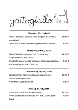 Dienstag, 08/11/2016 Filetto di maiale al limone auf