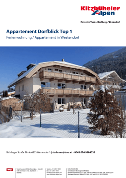 Appartement Dorfblick Top 1 in Westendorf
