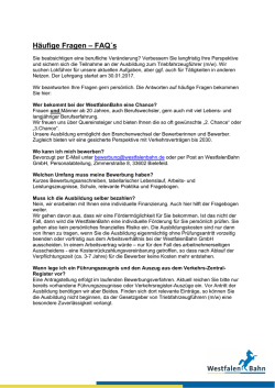 H&auml;ufige Fragen &ndash; FAQ&acute;s