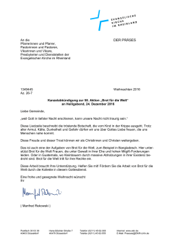 Brief EKiR Präses - Evangelische Kirche im Rheinland – EKiR.de