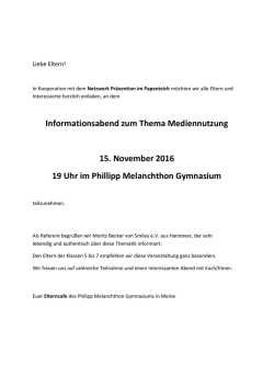 EinladElterncafe... - Philipp Melanchthon Gymnasium Meine