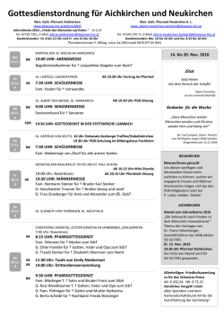 Di&ouml;zese Linz - Gottesdienstordnung