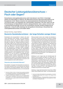 Deutscher Leistungsbilanzüberschuss – Fluch - Blogs