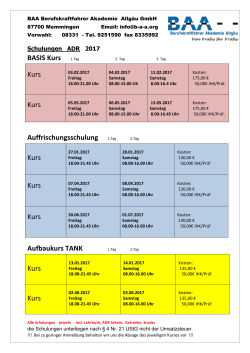 Terminplan 2017 1. Hj - Berufskraftfahrer Akademie Allgäu GmbH