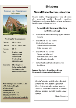 Einladung Gewaltfreie Kommunikation - Wilhelminen