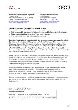 Audi.torium „Auftakt nach Mars“