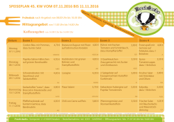 Speiseplan Kalenderwoche 45 2016