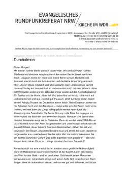 Durchatmen - Kirche im WDR