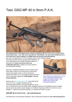 Test: GSG MP 40 in 9mm PAK